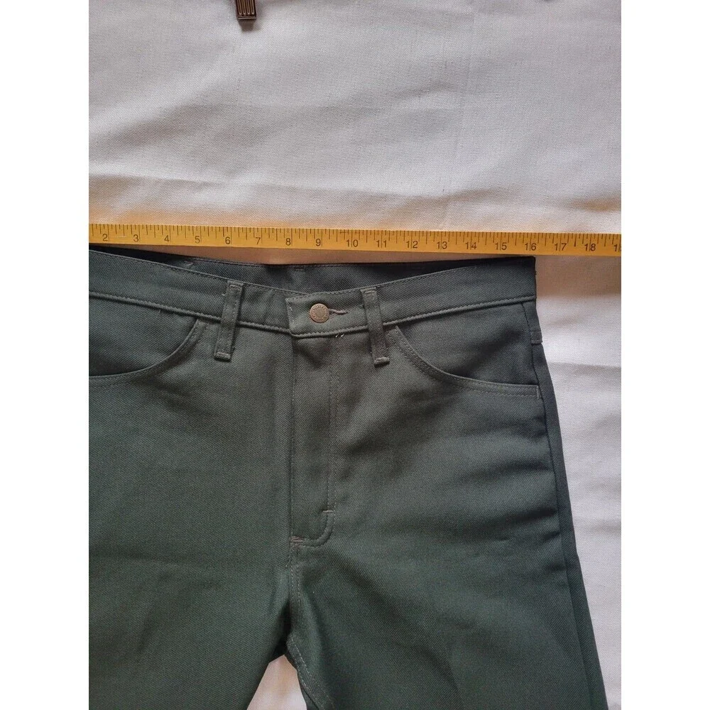Vintage Wrangler Polyester Pants Mens 33x34 Green Bootcut 00082BT Western Flare